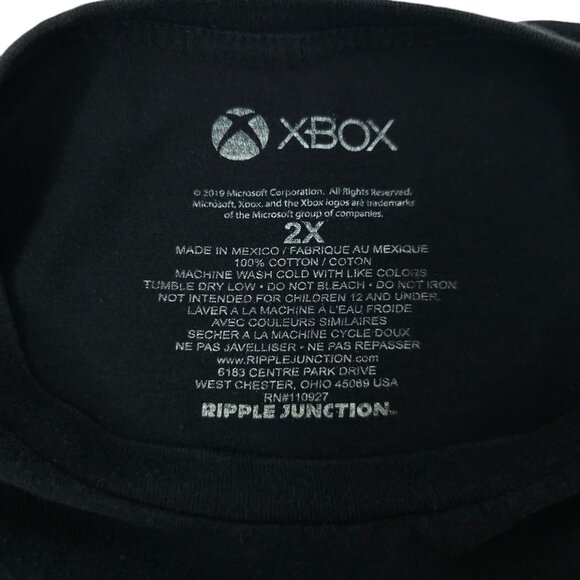 Xbox Neon Green Controller Graphic T Shirt Mens 2X Short Sleeve Ripple Junction - Picture 7 of 15